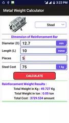 Descargar APK de Metal Weight Calculator (Steel