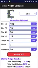 Descargar APK de Metal Weight Calculator (Steel