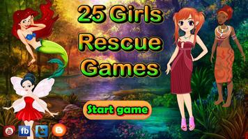 25 Girls Rescue Games Affiche