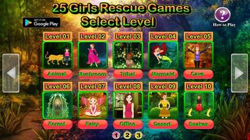 25 Girls Rescue Games imagem de tela 1