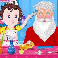 Santa Beard Hair Tooth Care Affiche