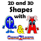 2D and 3D shapes with Q&A icono
