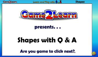 2D and 3D shapes with Q&A Poster