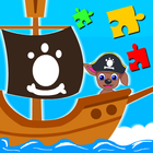 Cartoon Kids jigsaw puzzle tac tic tuc icono