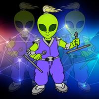 Alien Warrior Rescue Poster
