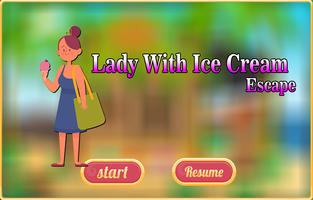 Free New Escape Game 71 Lady With Ice Cream Escape poster