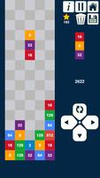 2048 Drop n Merge Numbers: Match 3 Columns Puzzle poster