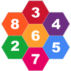 jeux hexagonaux: puzzles de nombres hexagonaux icône