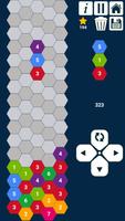 Puzzle colonnes hexa: fusionner les nombres Affiche