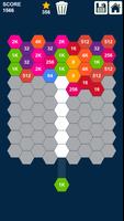 hexagones 2048: tirer et fusionner des nombres Affiche