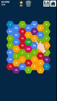 puzzle hexagones 2048: tapez et fusionnez nombres Affiche