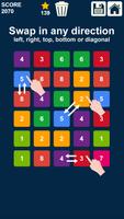 trocar e combinar números: jogo 3 puzzle Cartaz