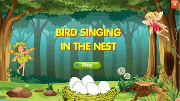 BIRD SINGING IN THE NEST Poster