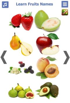 Learn Fruits name in English poster