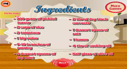 Turkish Stuffed Grape Leaves APK download