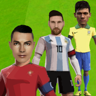 Soccer juggle: Ronaldo, Messi ícone