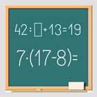Math on chalkboard simgesi