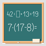 Math on chalkboard icon