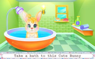 2 Schermata Cute Bunny Caring and Dressup