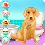 Cute Lady Labrador Caring أيقونة