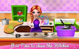 Fast Food Cooking and Cleaning plakat
