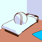 Escape game of baseball boy icon