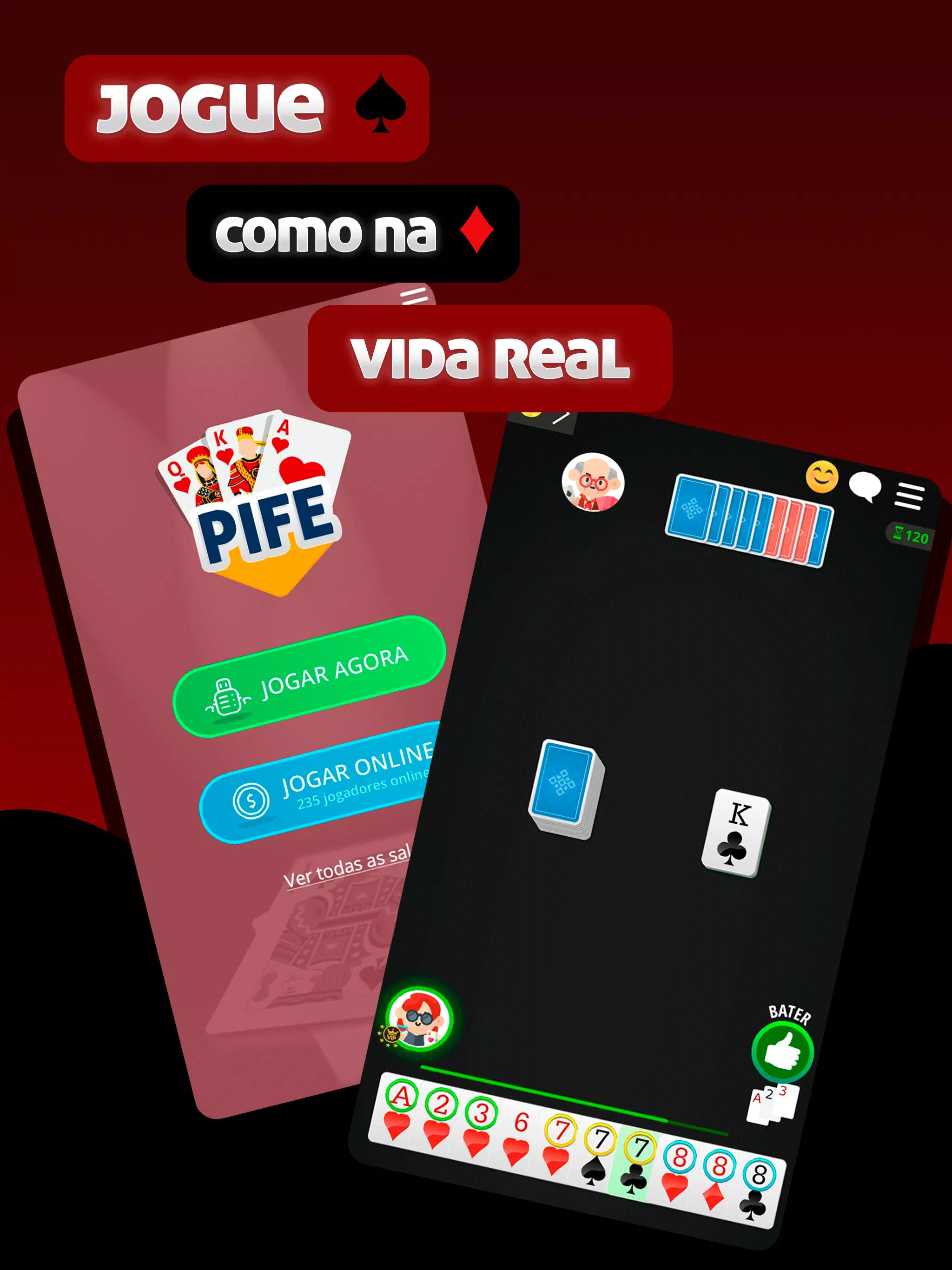 PifeON - Pife e Cacheta online grátis