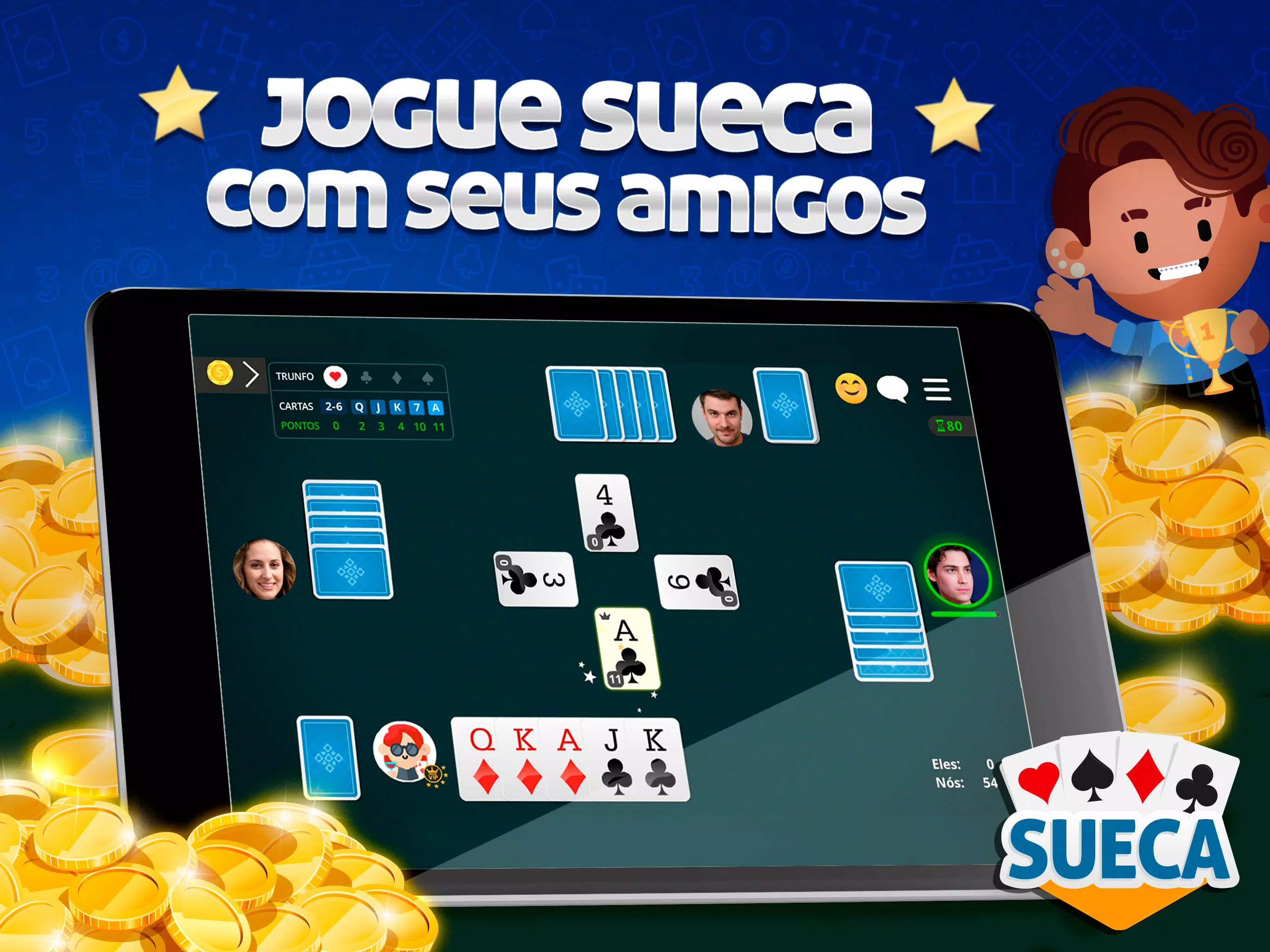 Sueca Jogatina: Jogo de Cartas APK (Download Grátis) - Android Jogo