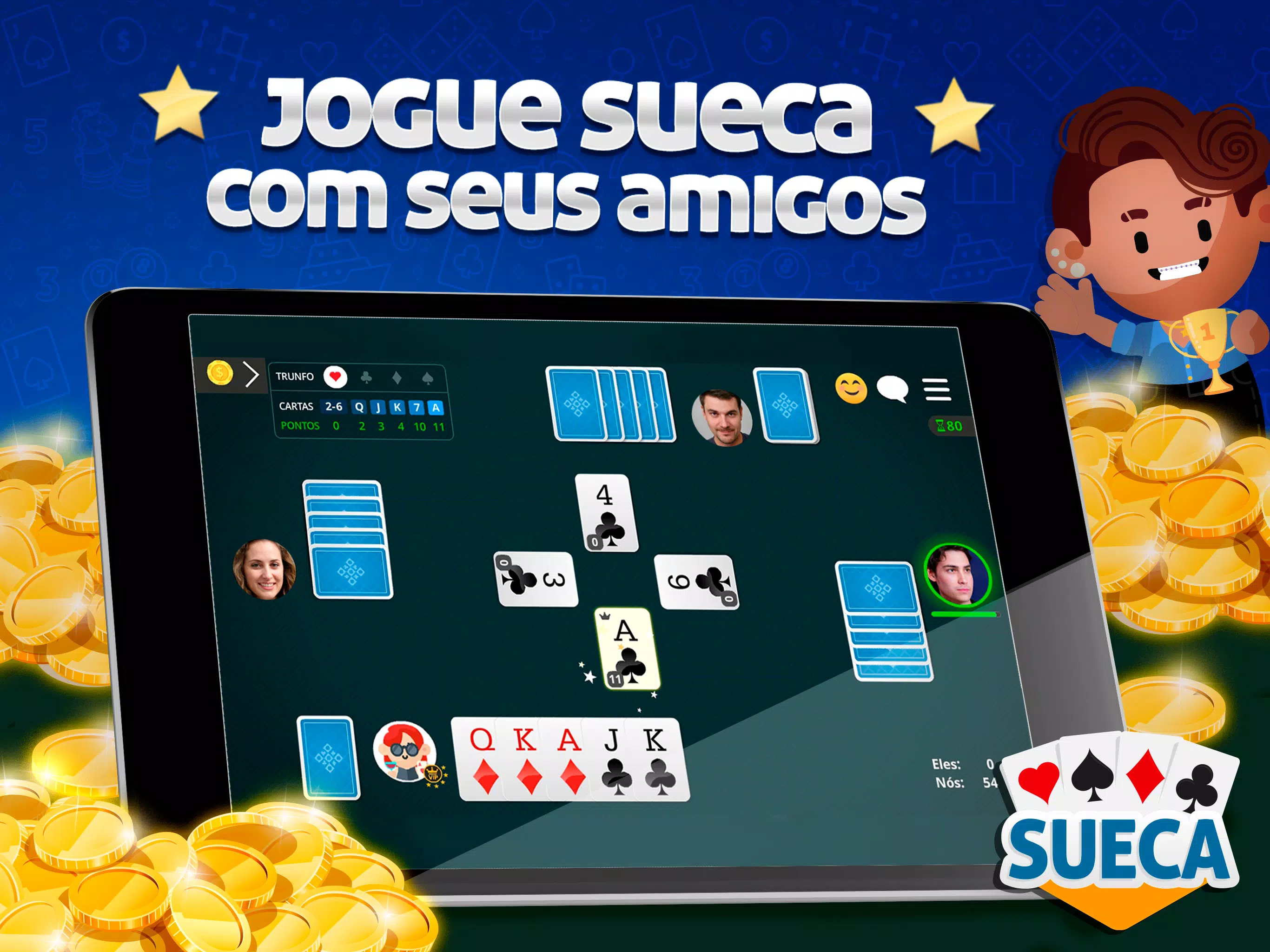 Sueca Jogatina: Jogo de Cartas Android Jogos APK (com.riva.sueca) por  Jogatina.com - Faça o download para o seu celular a partir de PHONEKY