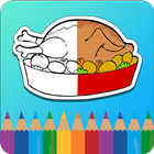 Coloring Book for kids : Food icon