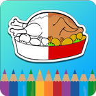 Icona Coloring Book for kids : Food