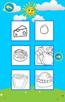 Coloring Book for kids : Food poster