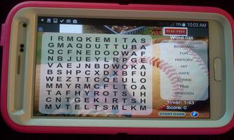 Baseball Word Search FREE स्क्रीनशॉट 1