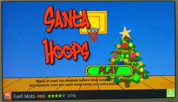 Poster Santa Hoops Basketball