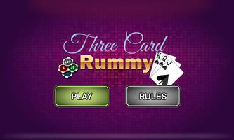 Three Card Rummy Plakat