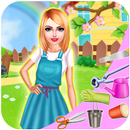 Cute Girl Messy Garden-APK