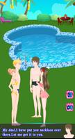 Pool Party love stroy games - Couple Kissing ảnh chụp màn hình 1