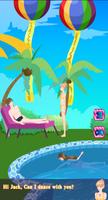 Pool Party love stroy games - Couple Kissing ảnh chụp màn hình 3