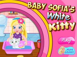 Baby Sofia White Kitty الملصق