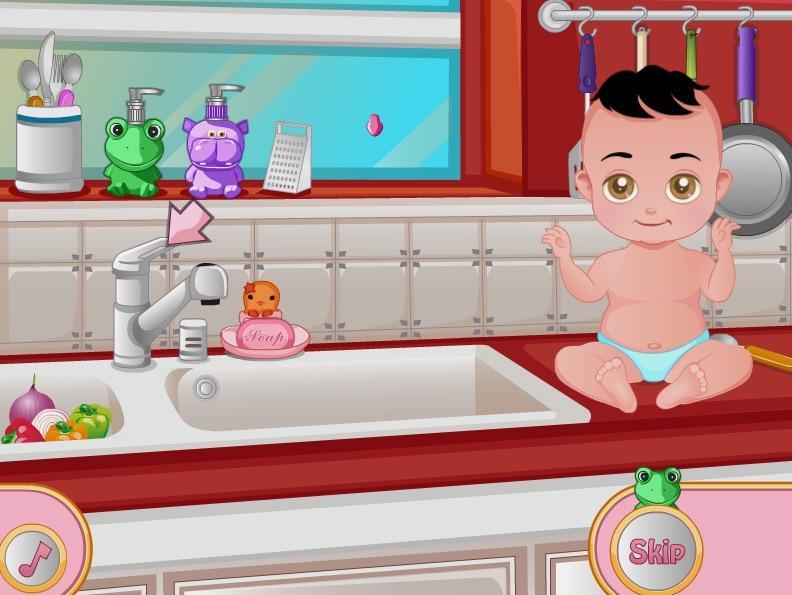 Игра ребенок в ванне. Shower game на андроид.