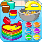 Cooking colorful cake আইকন