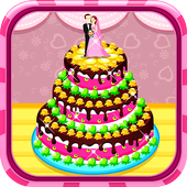 Cooking wedding cake آئیکن