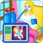 Pregnant mommy emergency icon