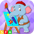 Animals and fun colors icon
