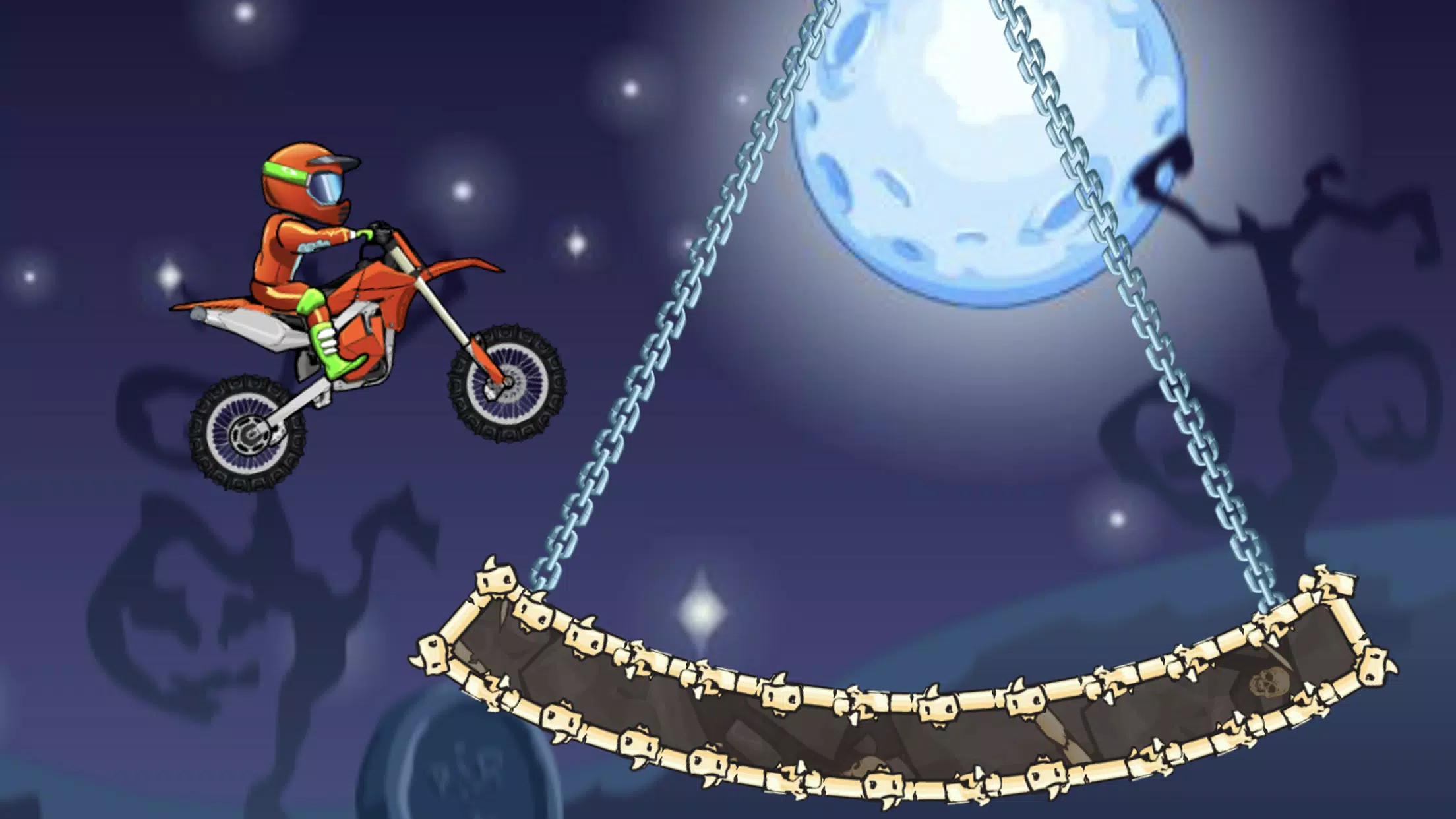 Moto X3M Level 1-25 Halloween edition android, Ios game Mod Apk