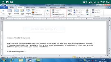Learn Microsoft Word 10 Hindi capture d'écran 1