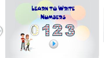 Learn To Zahlen schreiben 123 Plakat