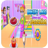 bakery land serve and desserts truck festival icône