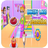 bakery land serve and desserts truck festival icon