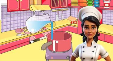Jeux de cuisine Gâteau pêche Affiche